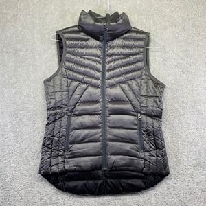 Bernardo Women's Puffer Vest Size Small Gray Down Zip Up Sleeveless Quilted